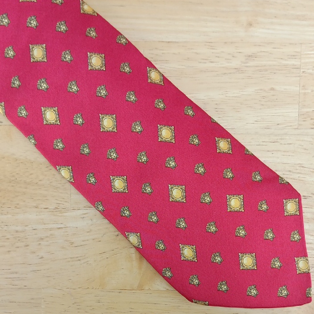 Versace Red and Gold Patterned *PRINT* Tie